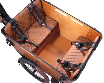 Vogue Carry 3 Cargo-Fahrradkissenset, Modell Capi, 3 cm dicke Sky-Leder-Cargo-Fahrradkissen