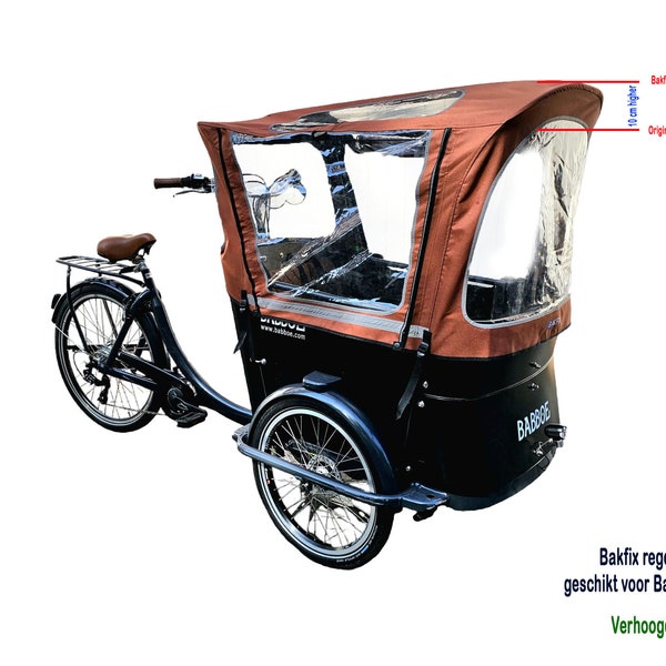 Tente de pluie Babboe Curve XL, auvent de vélo cargo (sans poteaux de tente)