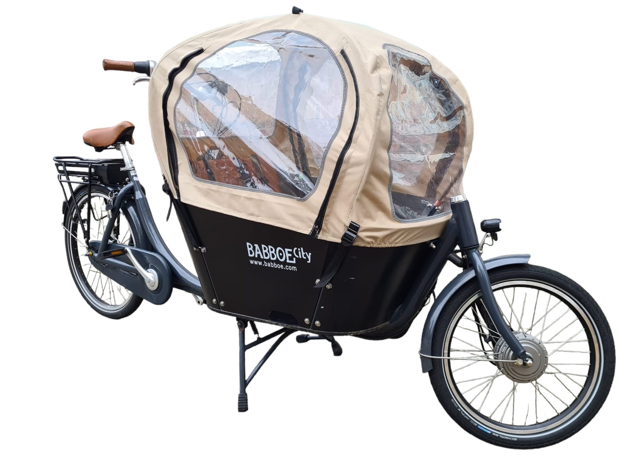 Babboe City Luxury Rain Tent Cargo Bike Hood Rain Cover without Tent Poles  -  UK