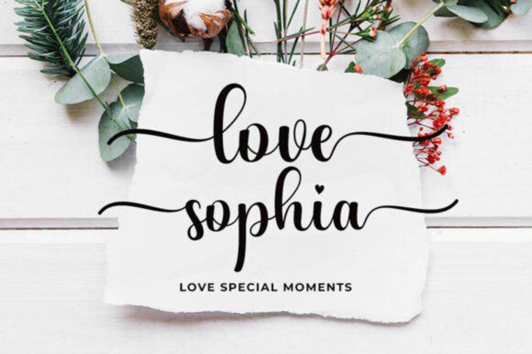 I Love You Font - Romantic Handwritten Script for Cricut Canva ...