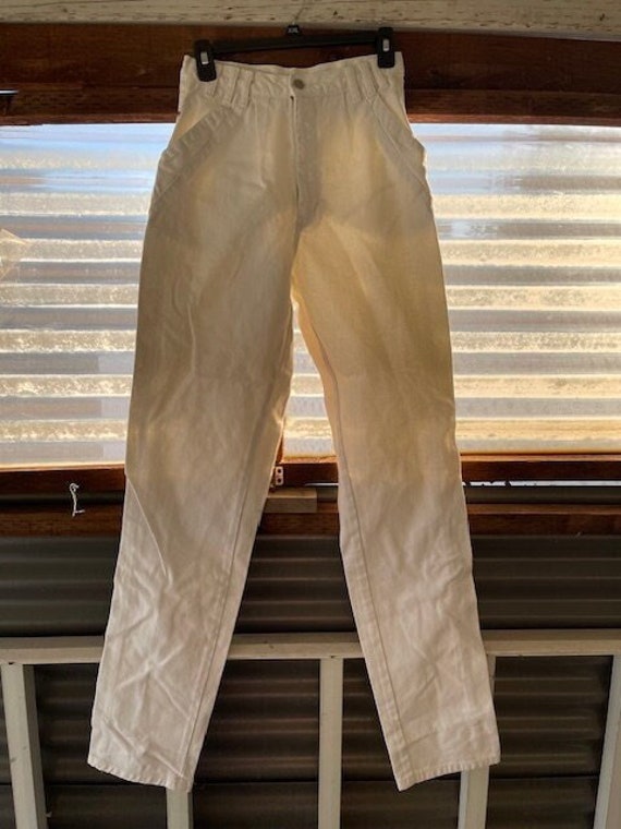 Excellent Vintage White Pair of Roper Jeans