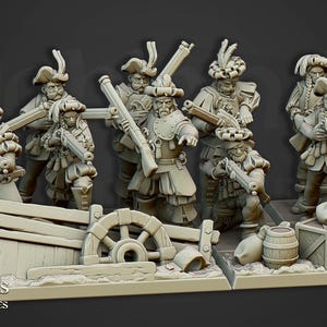 Highland Miniatures Sunland Arquebusiers Unit with barricades