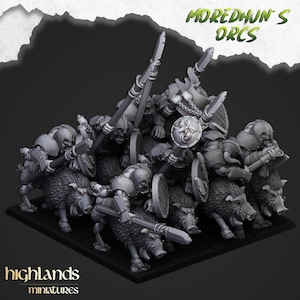 Highland Miniaturen berittene Orks