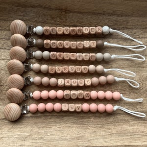 Custom Pacifier Clip With Baby Name | Custom Baby Pacifier Clip | Personalized Baby Gift | Dummy Chain | Baby Shower Gift for Girl or Boy