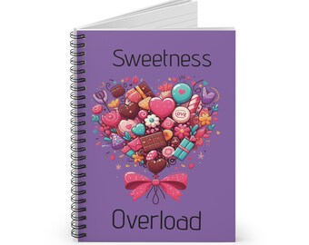 Sweetnees Overload Candy Heart Spiral Notizbuch - Lineal, Liebesgeschichten, Liebeszauber, Liebesgedicht Journal, Tägliche Aufgaben, To-Do-Listen