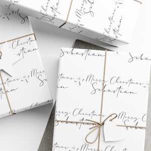 Carta da regalo natalizia personalizzata, Buon Natale e pupazzo di neve