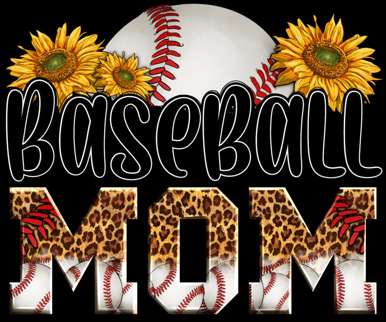 Cheetah Print Baseball Mom PNG Etsy