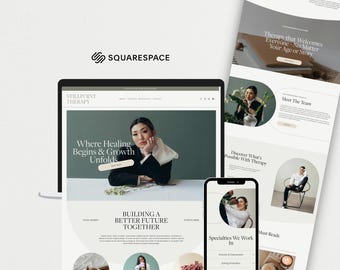 Squarespace-Vorlage für Therapeuten-Websites, Beratungs-Websites, Psychologen-Vorlagen, Websites für psychische Gesundheit, Therapiepraxen, Websites zum Entspannen
