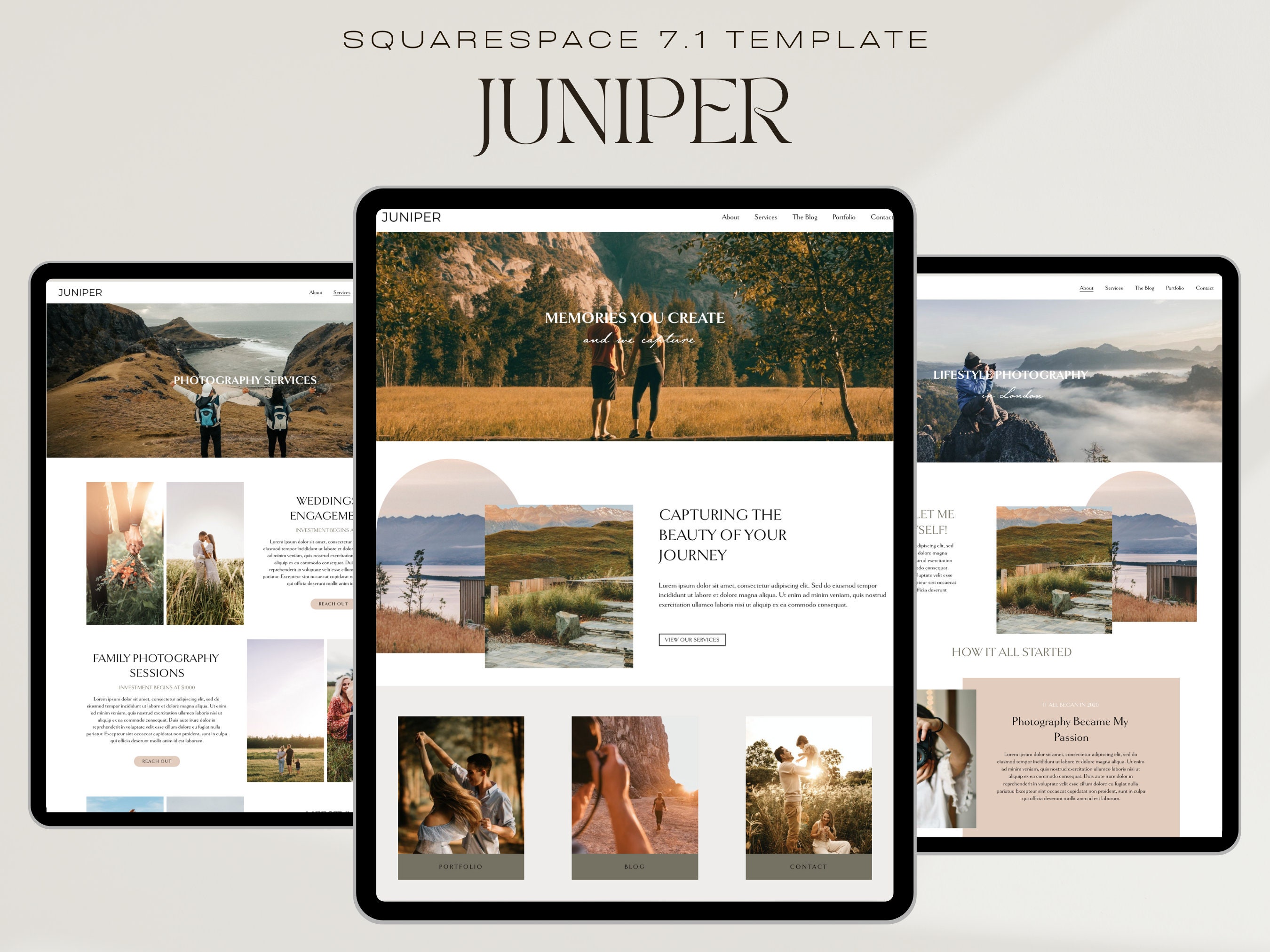 Squarespace Photography site Template Squarespace 7.1 Template Photographer site