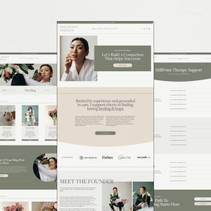 Squarespace website template designed for therapists, counsellors, psychologists, and wellness coaches looking to create a calm, modern, and professional online presence. Features a premium, minimalist design with a clean layout ideal for showcasing services, building client trust, and encouraging bookings. Fully editable in Squarespace and responsive across all devices, making it easy to customize and launch a polished website quickly and efficiently for any wellness or service-based brand.