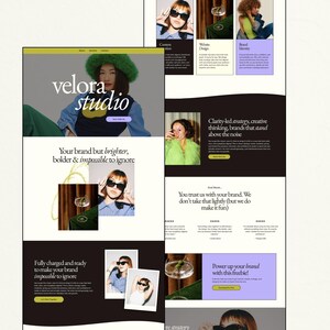Bold, modern Canva website template designed for creative agencies, coaches, and service-based businesses. This feminine, editorial-style design helps you showcase your brand with clarity and confidence while creating a polished, high-end online presence. Fully customizable and easy to edit in Canva, it’s perfect for entrepreneurs who want a strategic, conversion-focused website that stands out, builds trust, and attracts aligned clients effortlessly.