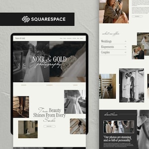 Squarespace Photographer Website, Luxury Wedding Photographer Website, Premium Squarespace Template, Neutral Website, Moody Website, Modern