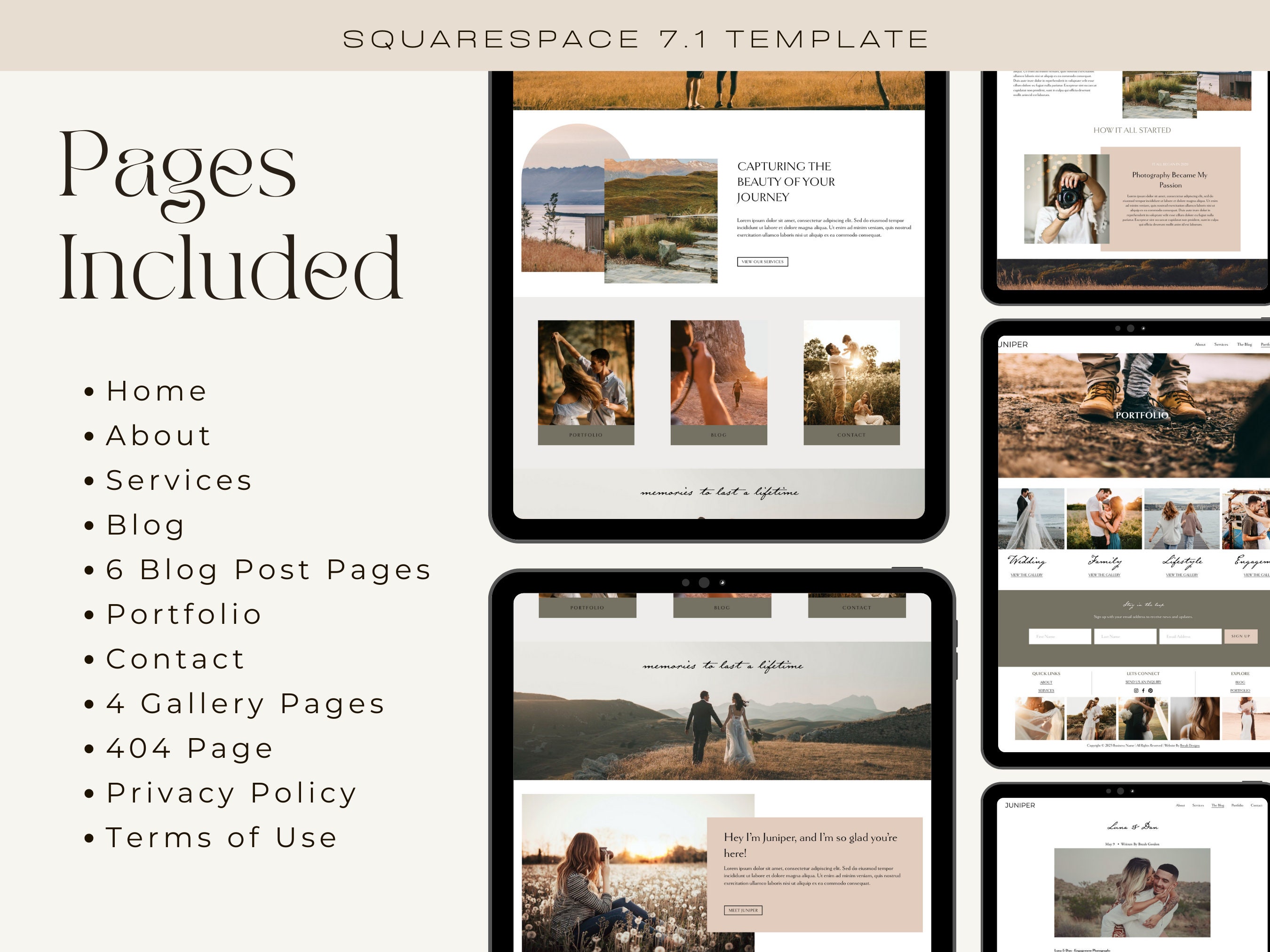 Squarespace Photography Website Template Squarespace 7.1 Template