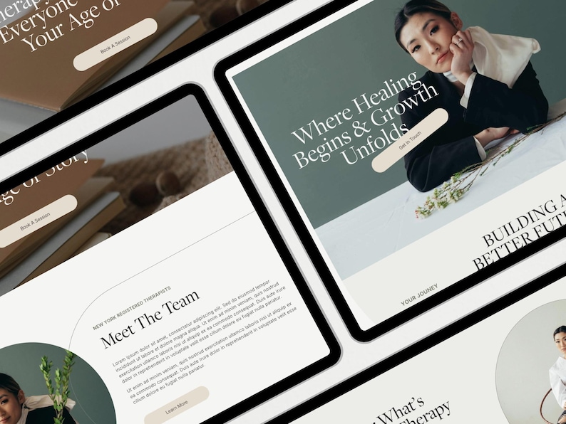 Squarespace website template designed for therapists, counsellors, psychologists, and wellness coaches looking to create a calm, modern, and professional online presence. Features a premium, minimalist design with a clean layout ideal for showcasing services, building client trust, and encouraging bookings. Fully editable in Squarespace and responsive across all devices, making it easy to customize and launch a polished website quickly and efficiently for any wellness or service-based brand.