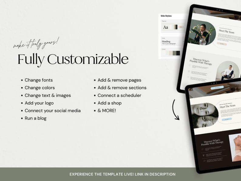 Squarespace website template designed for therapists, counsellors, psychologists, and wellness coaches looking to create a calm, modern, and professional online presence. Features a premium, minimalist design with a clean layout ideal for showcasing services, building client trust, and encouraging bookings. Fully editable in Squarespace and responsive across all devices, making it easy to customize and launch a polished website quickly and efficiently for any wellness or service-based brand.