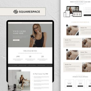 Squarespace Template for Creative Agency, Squarespace Sales Page Template, Course Page Website Template, Virtual Assistant Website, Luxury