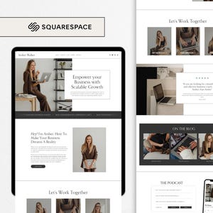 Squarespace Website Template for Creative Agency, Virtual Assistance, Social Media Manager, and Coaches