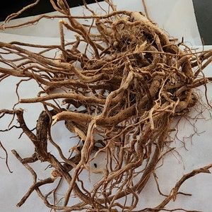 Dried Ashwagandha root is used for herbal teas.