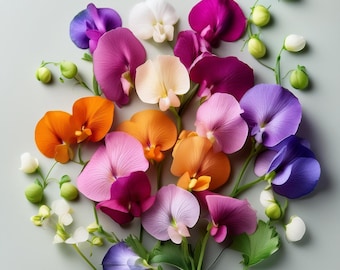 Early Multiflora Mix- Sweet Pea (Ornamental) non-GMO - 20 Seeds