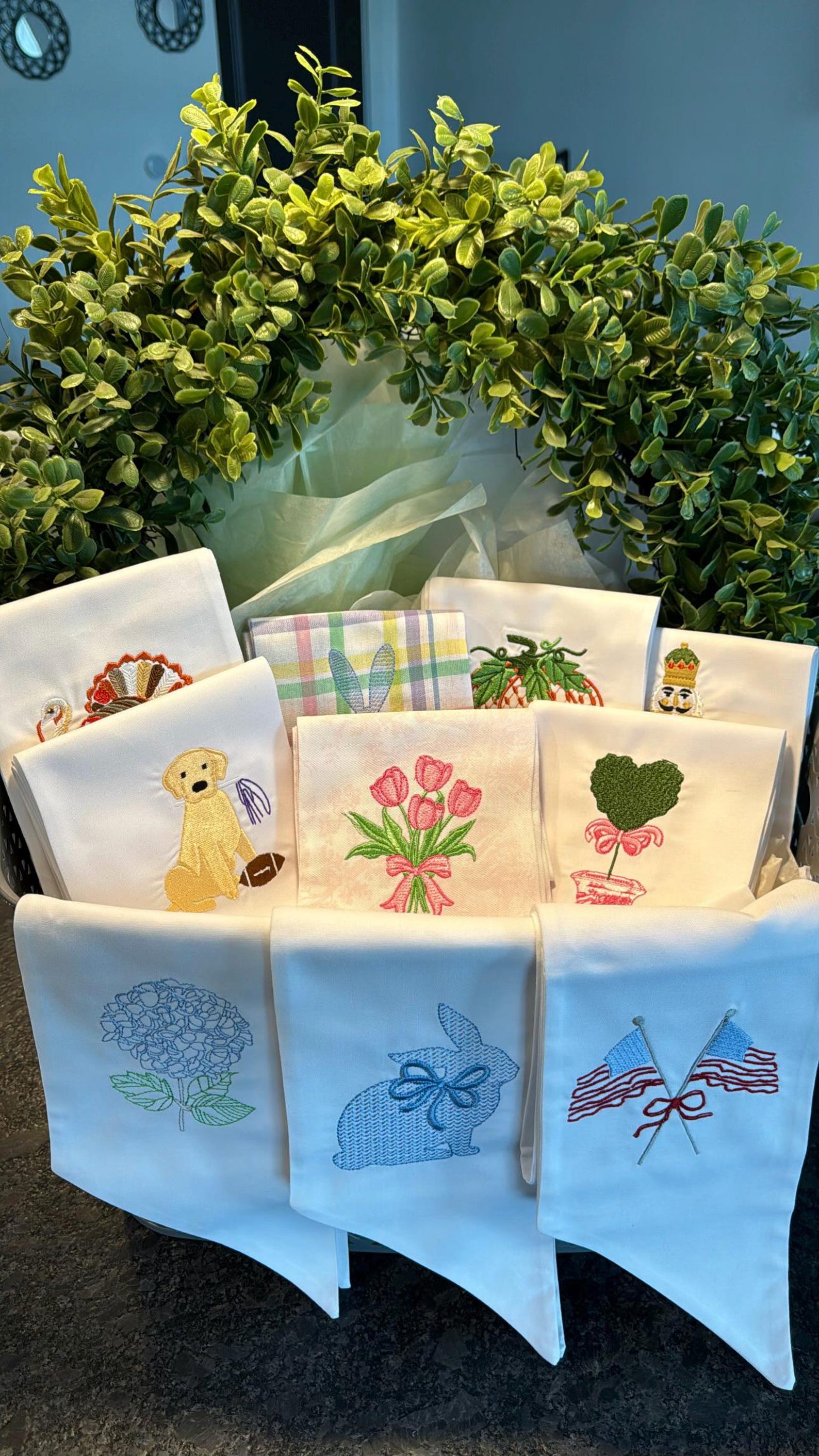 Custom Wreath Sash Bundle, Personalized Seasonal Door Sashes