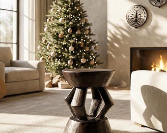 Bambara Solid Wood Stool - Side Table