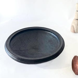 Kânâh bowl in smoked clay, Abron crafts | Ivory Coast | Ø 15-17 cm diameter | Raw bowl | African bowl image 3