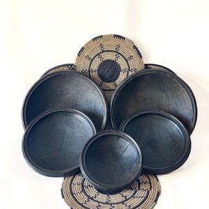 Kânâh bowl in smoked clay, Abron crafts | Ivory Coast | Ø 15-17 cm diameter | Raw bowl | African bowl image 4