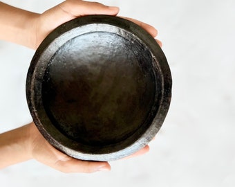 Abron S black terracotta bowl, raw bowl, handcrafted bowl, African bowl
