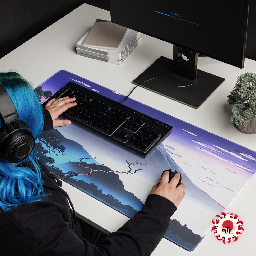 Mountain Fuji Japanese Gaming Mouse Pad Ukiyoe Styled Gaming Etsy
