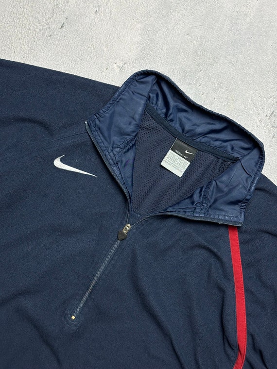 Nike Therma-fit Total 90 Vintage Half-zip Center Swoosh Logo Nike Therma-fit Total 90 Vintage Half-zip Center Swoosh Logo