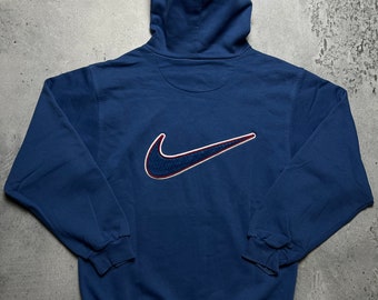 Felpa con cappuccio Nike Vintage logo centrale swoosh hype adatta a Travis Style