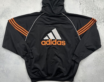 Vintage Adidas Trefoil Track Jacket 90s Y2K Brown Zip up Hoodie
