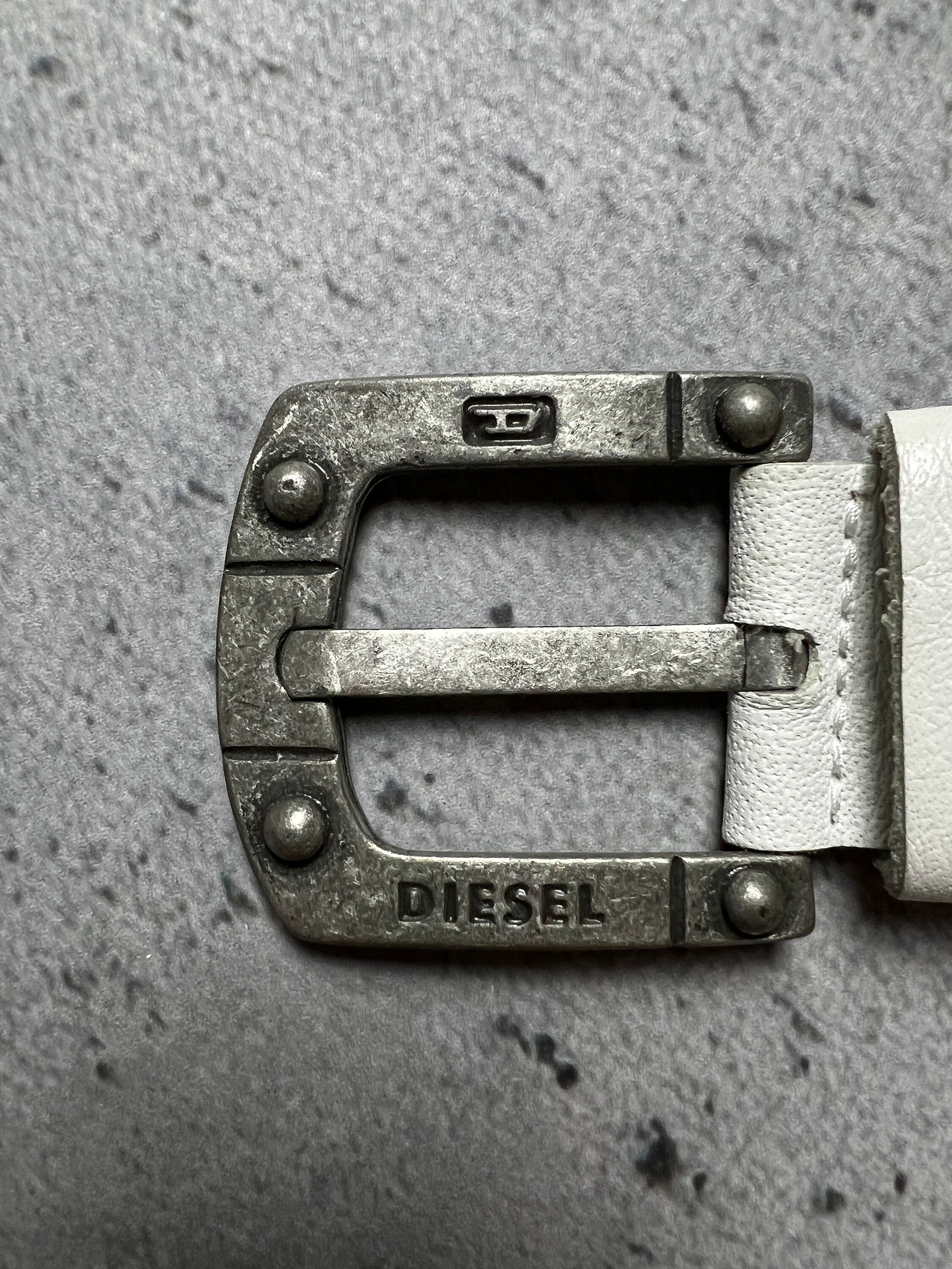 Diesel Men Y2K 00S Leather Belt Logo 102cm Casual Classic