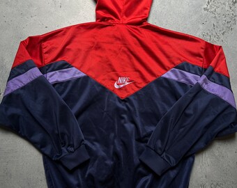 Nike Vintage Zipper Hoodie Jacke zentrales Swoosh-Logo Y2K 90