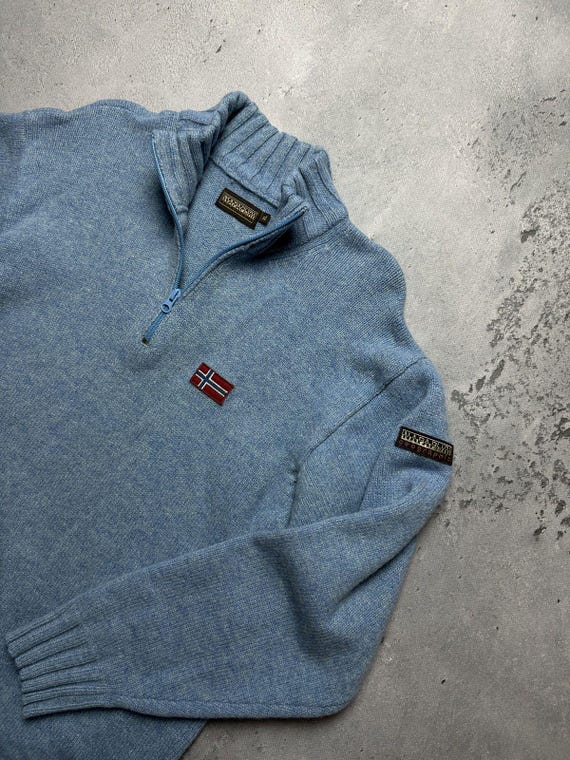 Vintage HandCrafted Knit Napapijri Sweater Pullover Retro
