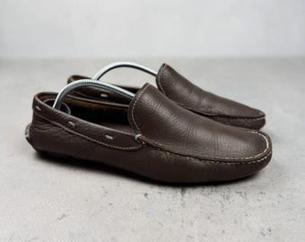 Mocassini da guida Prada Milano in pelle marrone, Italia