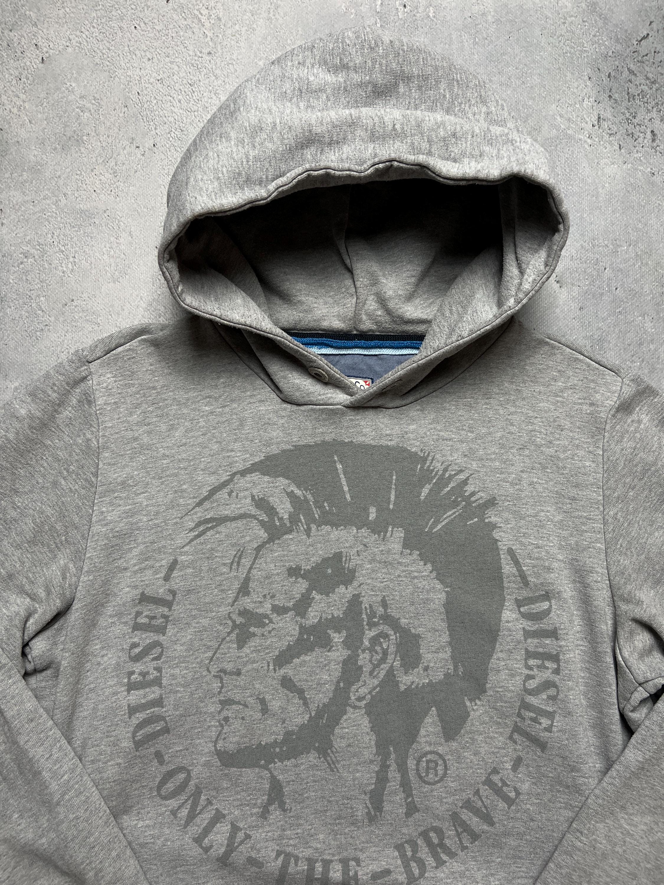 Diesel Vintage Hoodie Mohawk Punk Big Logo Y2k Archive 90-х
