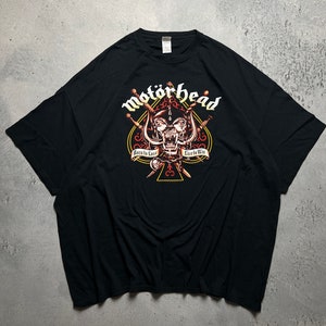 Vintage Motorhead Big Printed Skulls Big Size 5XL Rock-T-shirt