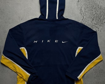 Giacca bomber Nike vintage con bottone a pressione swoosh logo y2k USA