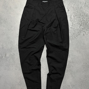 Vintage Dolce & Gabbana Pleated Trousers: Black Ankle Zip Pants, Size 42