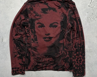 Desigual by Christian Lacroix mesh Merilyn Monroe Blazer 00s