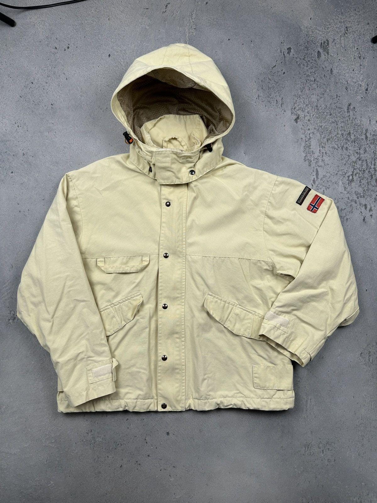 Napapijri, Napapijri Geographic Innovator Plus Vtg Cream Hooded Jacket