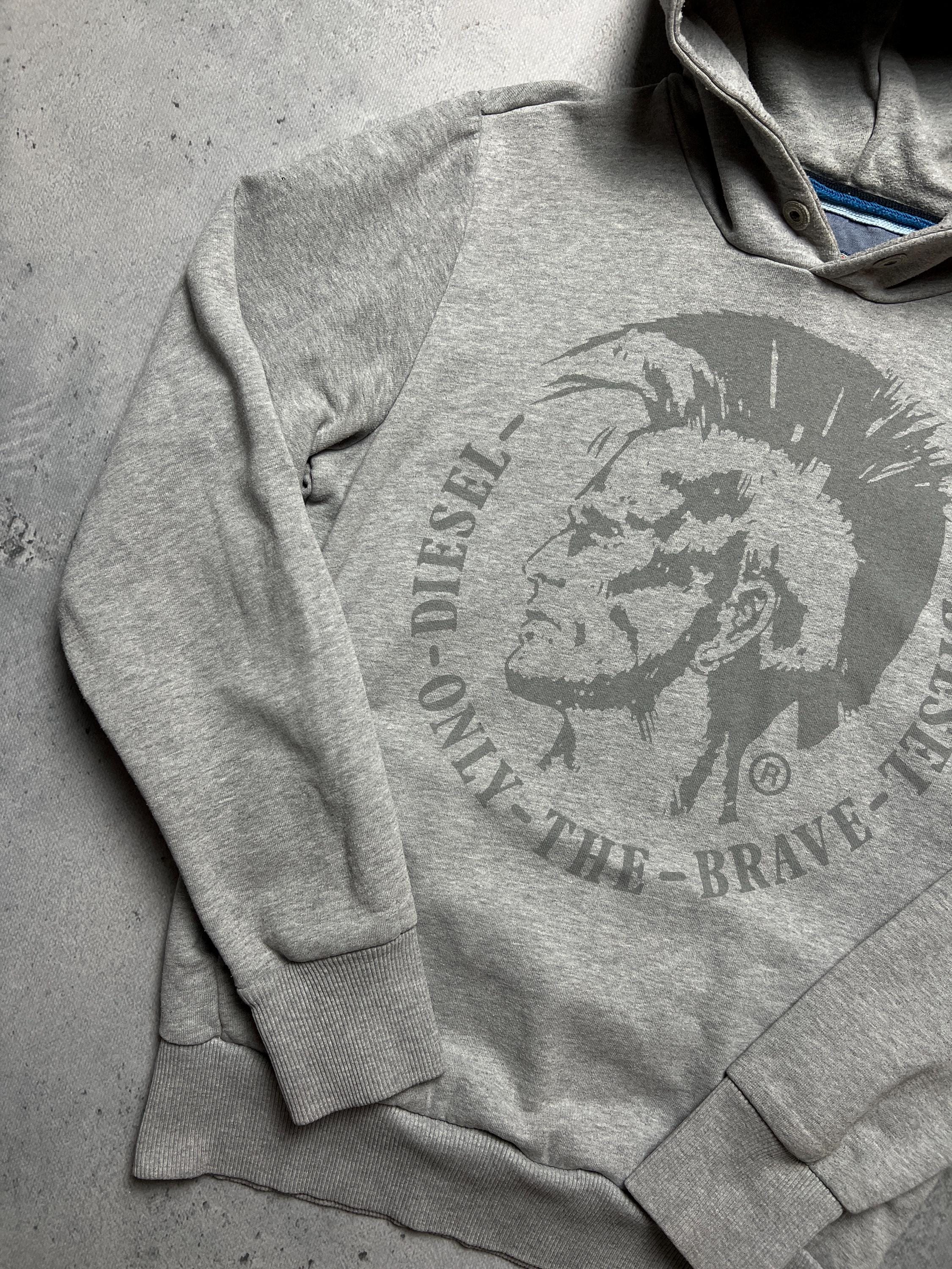 Diesel Vintage Hoodie Mohawk Punk Big Logo Y2k Archive 90-х