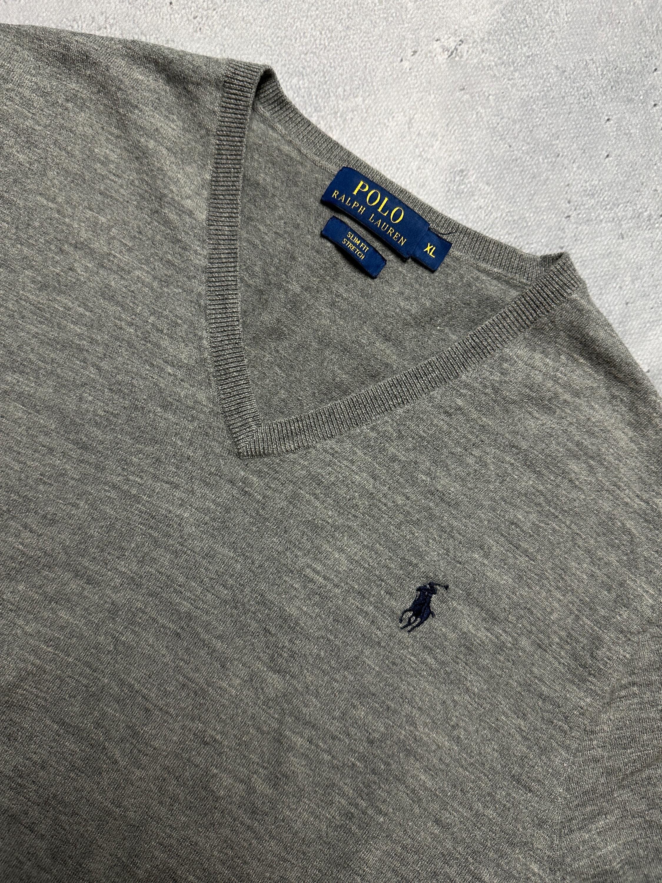 ヴィンテージ ポロ ラルフローレン Vネック ウール セーター スモール