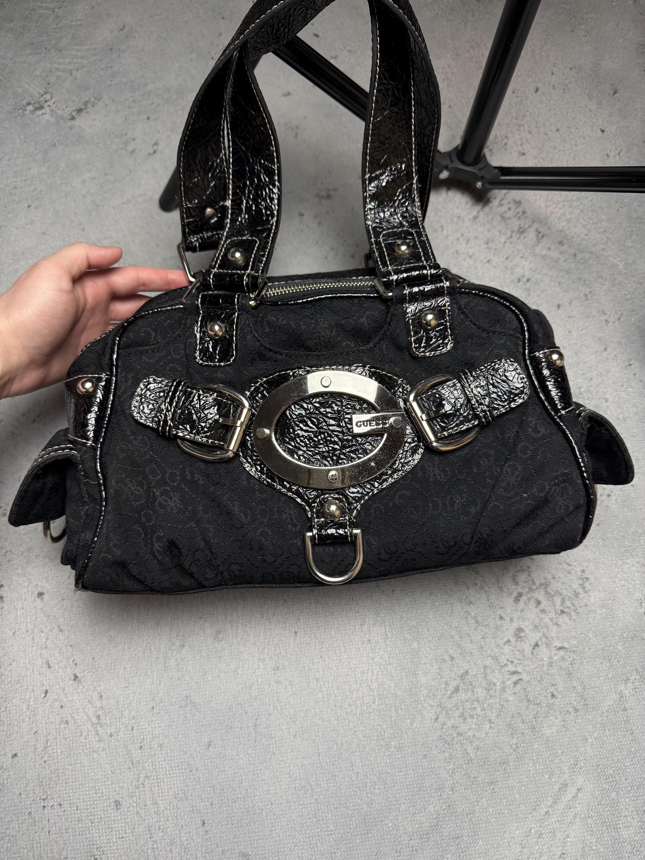 Guees Shoulder Buckle Logo Bag Opium Y2K Avant Garde 90s 00s