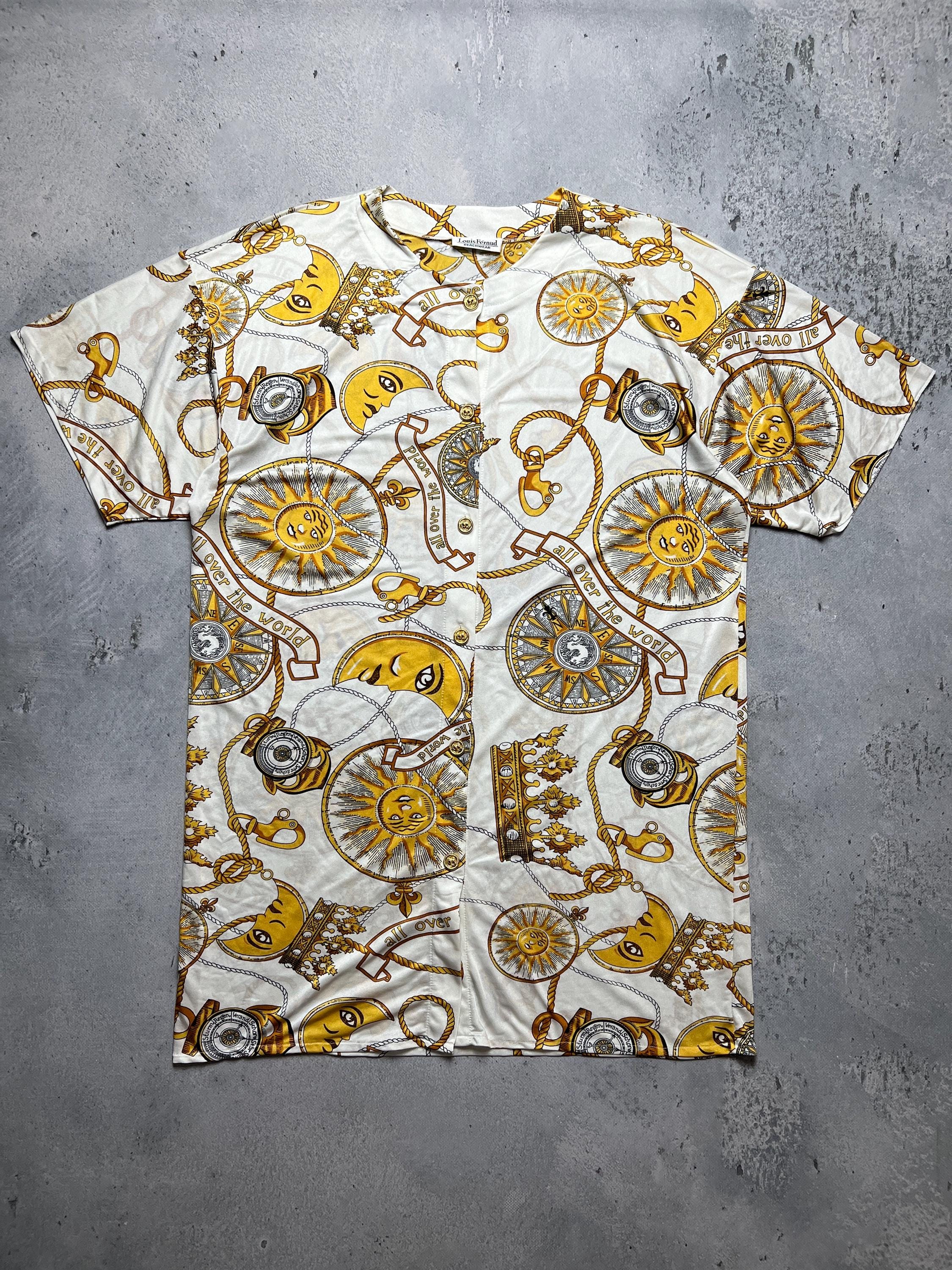 Louis Feraud Beachwear 70s 80s Tunic All Over the World Rare