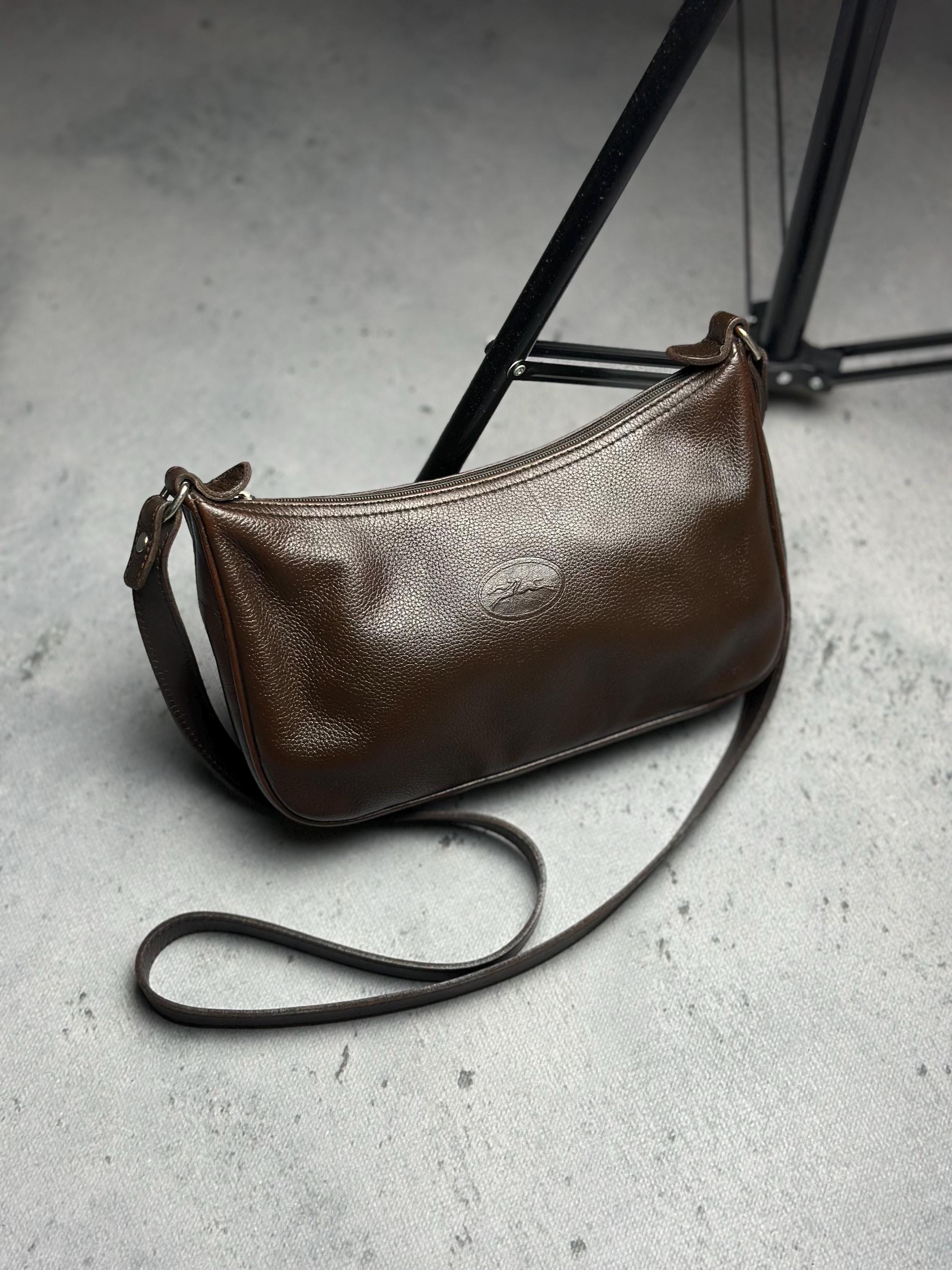 Longchamp leather saddle bag sale