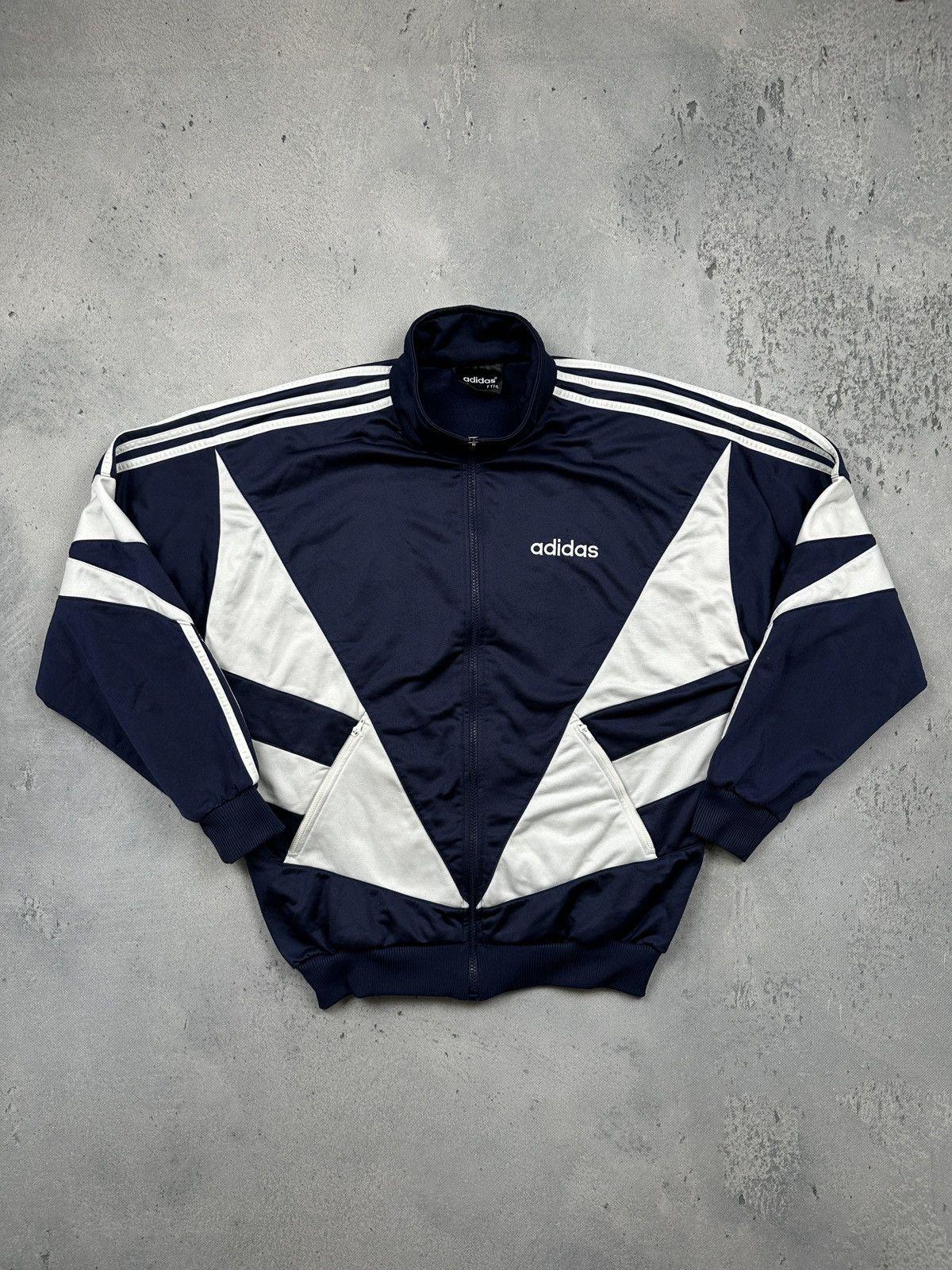 【USED】 adidas FRANCE jacket 90s L Vintage Adidas France 1990s Windbreaker Bomber Large Iconic Zidane