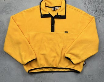 Bluza polarowa Woolrich Polartec Snap Fleece w kolorze żółtym i czarnym, USA