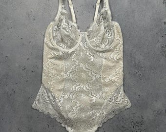 La Perla kanten vintage sexy bodysuit gewatteerd ondergoed